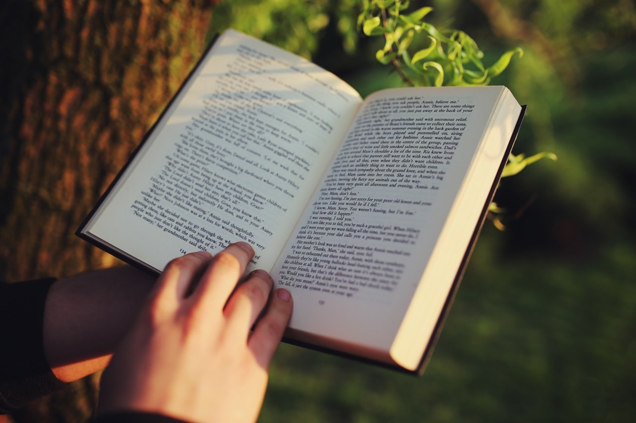 hands hand book reading